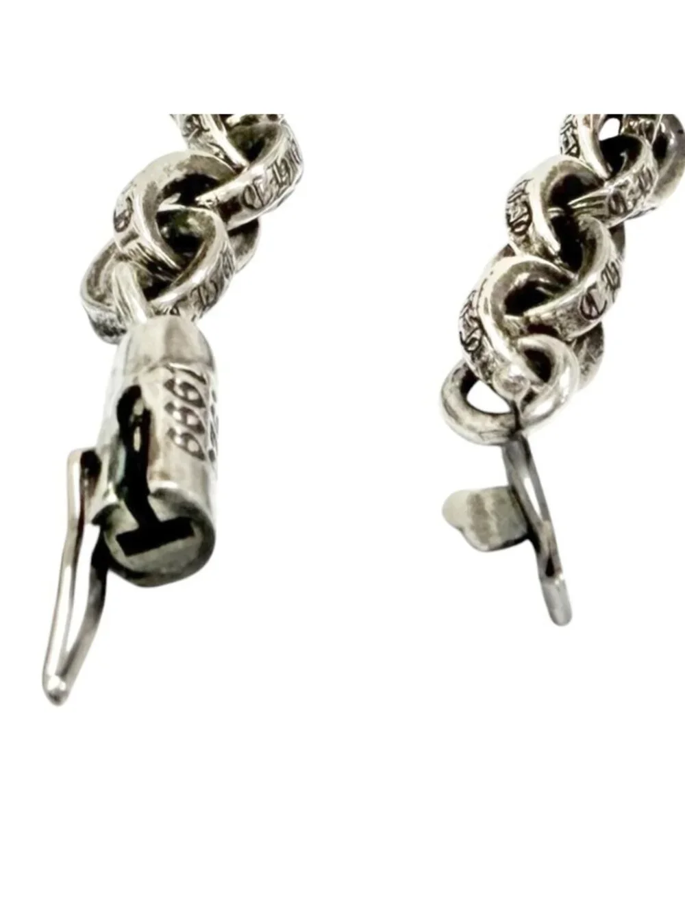 Chrome Hearts Paper Chain 18 Inch Logo Necklace Silver